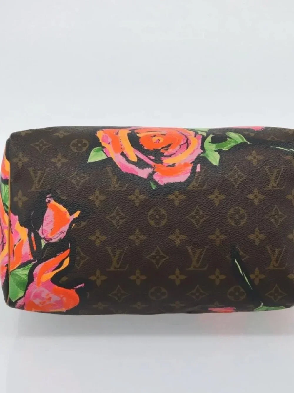LOUIS VUITTON Monogram Rose Speedy 30 Hand Bag Orange Pink M48610 Auth ka4783SAV